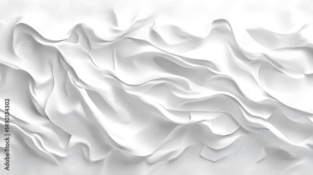 Fototapeta premium Abstract white flowing shapes