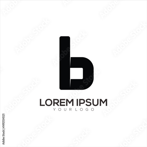 Letter B Silhouette logo