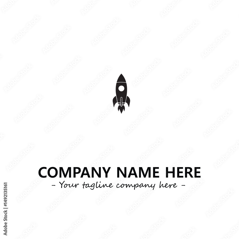 Rocket silhouette logo company design vector illustration Rocket silhouette logo company design vector illustration