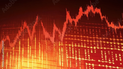 Stock market chart plummeting, representing financial crisis