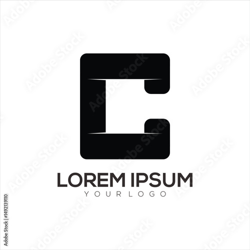 Letter C Silhouette logo