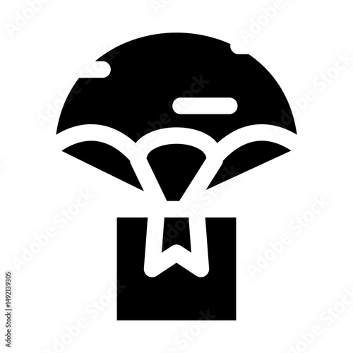 Parachute delivery icon