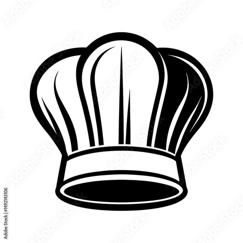 chef hat icon group minimalist line art class vector art silhouette