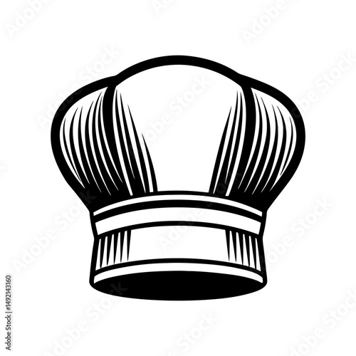 chef hat icon group minimalist line art class vector art silhouette
