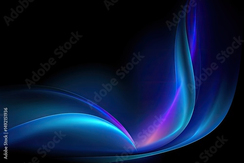 Abstract Wave of Radiant Blues and Purples