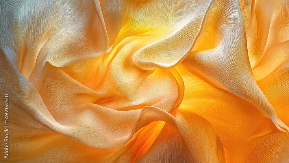 Obraz premium Soft, flowing fabric with warm, golden hues