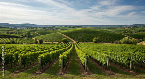 Wallpaper Mural vineyard,  vines,  grapes, Rolling Green Vineyard Landscape Torontodigital.ca