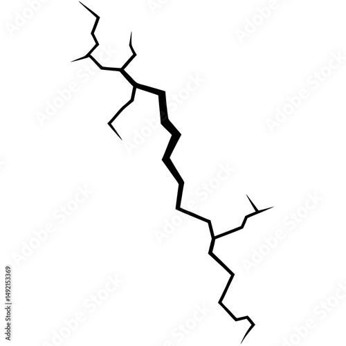 Abstract crack line graphic design element