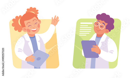Cheerful Medical Professionals in Lab Coats, showing teamwork and commitment to healthcare