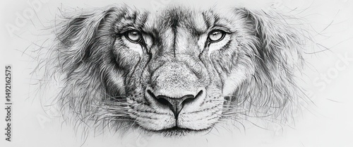 Powerful lion portrait