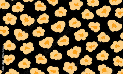 Popcorn seamless pattern Vector illustration. Popcorn pattern background. Can be use for backdrop, wrapping paper, cards, etc