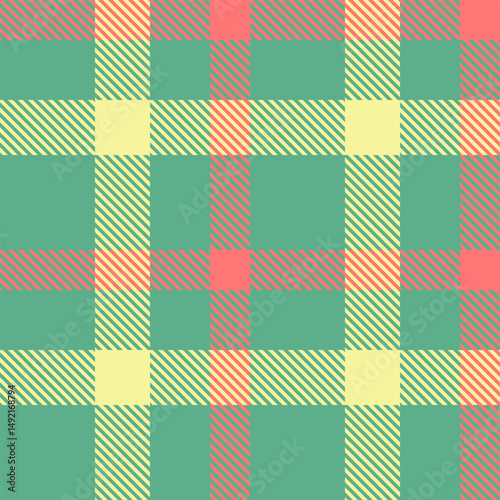 Magazine tartan textile plaid, girly texture check vector. International pattern seamless background fabric in mint and yellow colors.