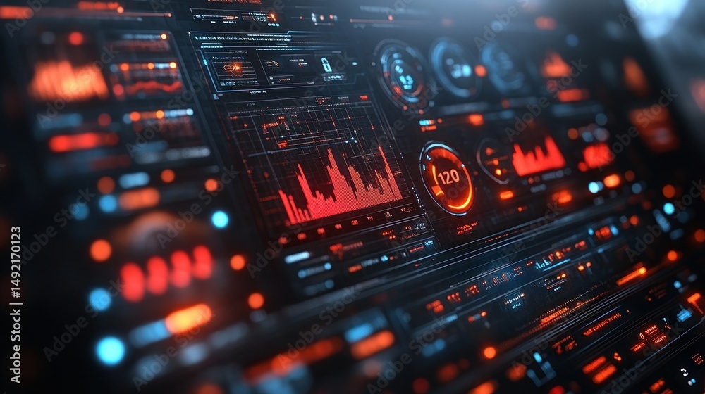 Obraz premium Futuristic Dashboard Interface
