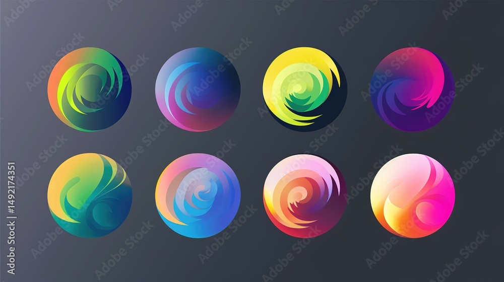 Obraz premium Gradients suitable for LOGO design