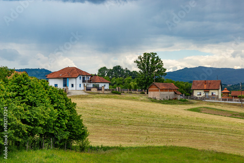 Wallpaper Mural Rural area in western Serbia. Country houses among the hills. Torontodigital.ca