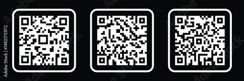 scan qr code icon. payment in mobile phone. Simple digital scanning. barcode sign