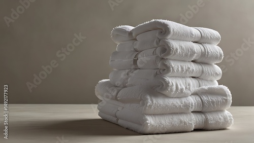 Stack of white towels