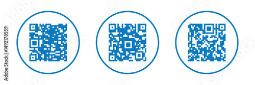 qrcode vector flat icon