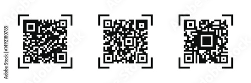 Qr code on white background