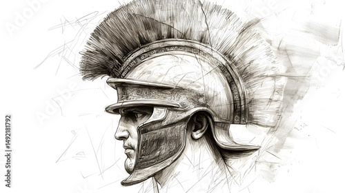 Fine Line Ink Sketch of A Sculpted Greco Roman Helmet 2da44f8c Fda2 4028 97f3 5cb9eee43a37 0