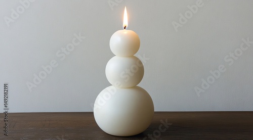 Simple Snowman Candle