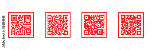 Qr code on white background