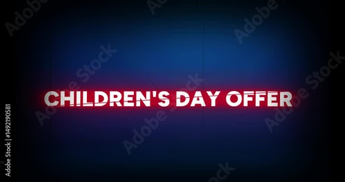 children day offer with solid background 