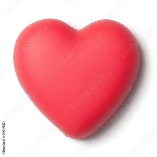 red heart on white background