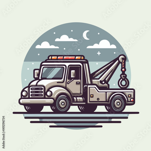 tow truck vector illustration 