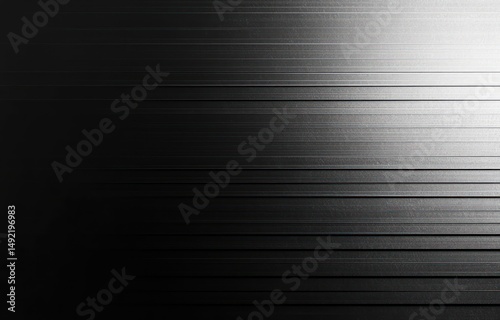 Dark and light gray horizontal metallic lines with gradient lighting creating a modern industrial texture