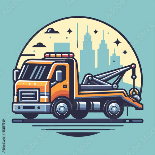 tow truck vector illustration 