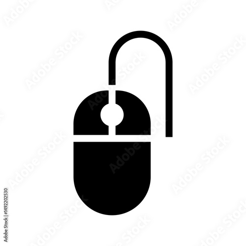 computer mouse icon, computer mouse cursor, click mouse pointer outline style.