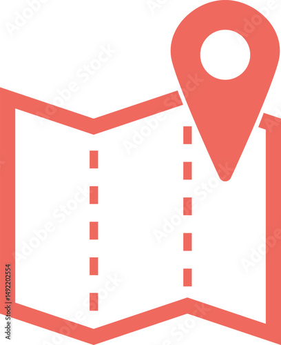 マッピングされた地図のアイコンイラスト