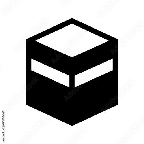 Kaaba icon. Islamic vector design kaaba in Mecca icon for Hajj and Ramadan or Eid. Travel and Destination Kabah Icon. Islamic illustration. suitable for kaaba logos and other islamic logos