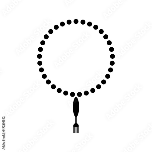 prayer beads icon. Muslim Prayer beads icon design