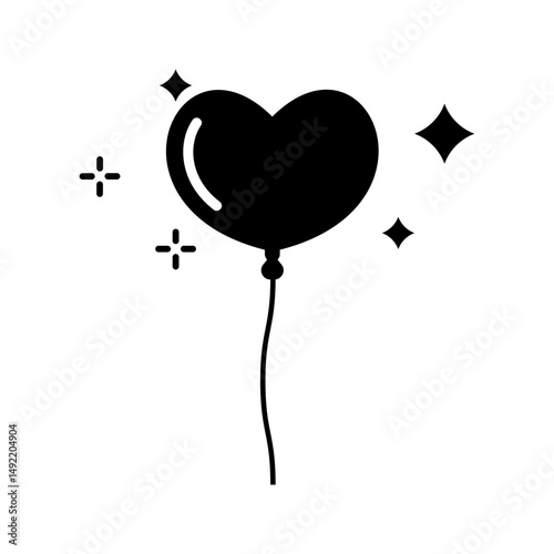 love balloon icon. valentine icon.