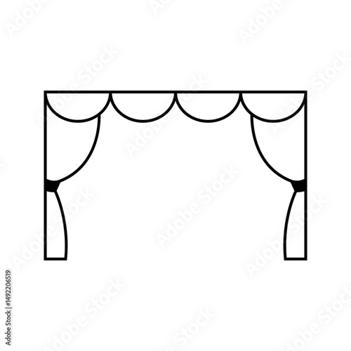 curtain vector icon