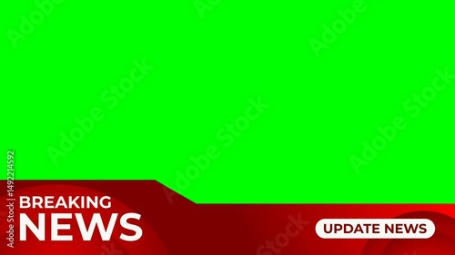 Breaking News  frame Update News 4K with Green Screen Background	
