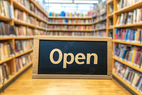Library Open Sign