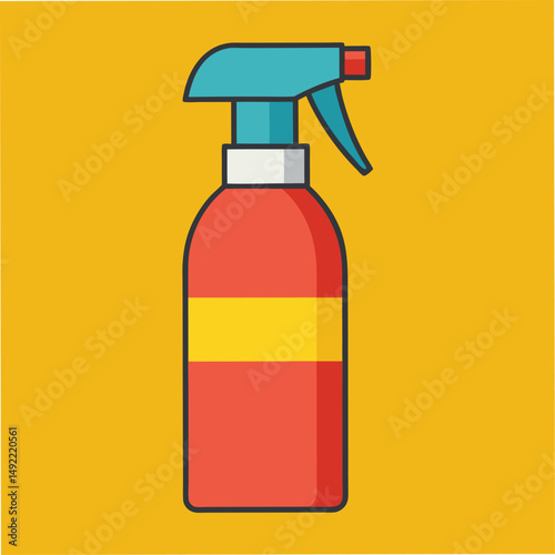 Spray Bottle Clipart – Vector Illustration of Cleaning and Cosmetic Dispenser

