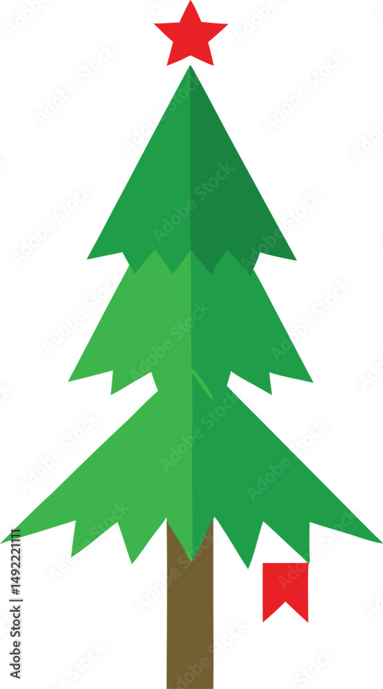 Obraz premium christmas tree made from paper