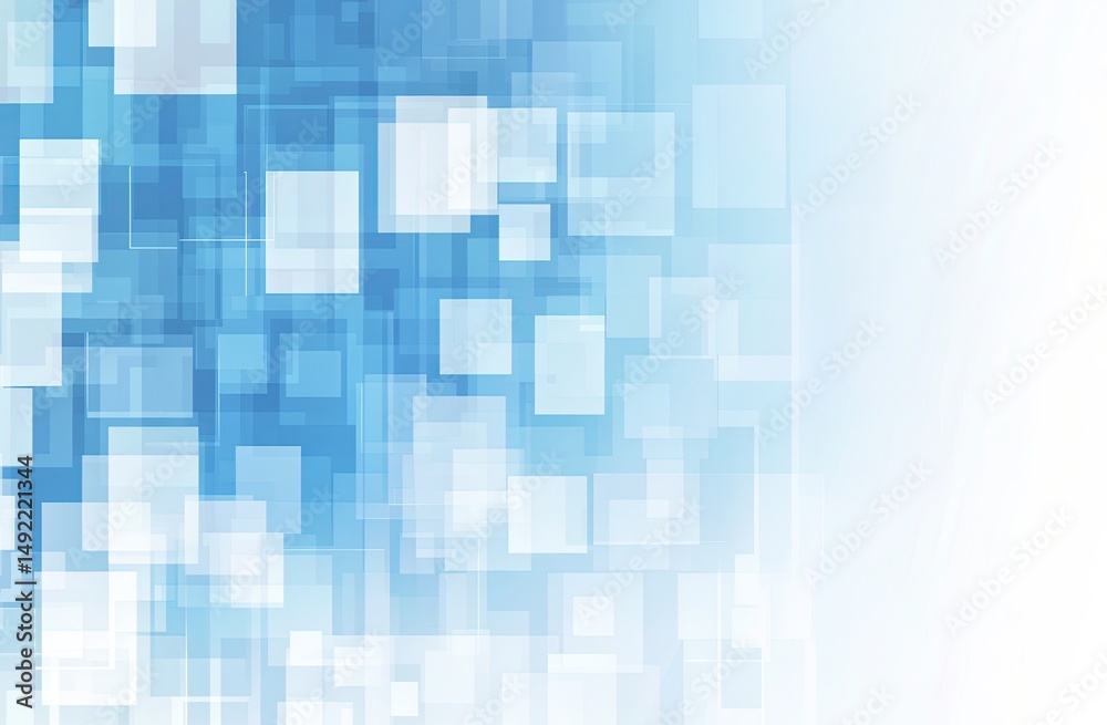 Abstract geometric squares, light blue and white Abstract geometric squares, light blue and white