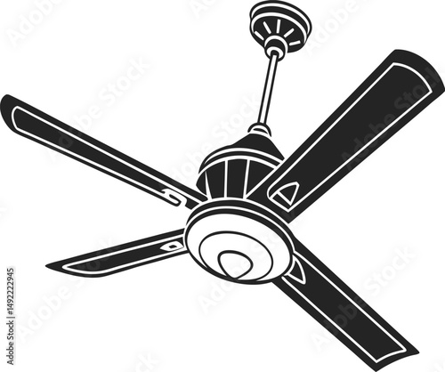 vector illustration of a fan