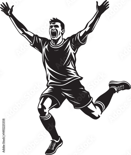 Black Sports Silhouette, Outdoor and Indoor Games Clipart
