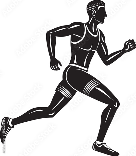 Black Sports Silhouette, Outdoor and Indoor Games Clipart
