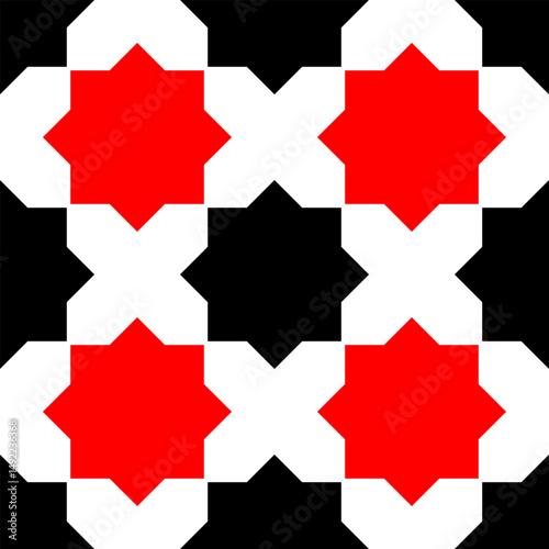 Octagonal stars seamless pattern