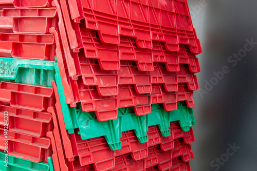 Stackable hard plastic boxes for storing items