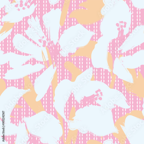 Pastel Abstract Floral Seamless Pattern Design