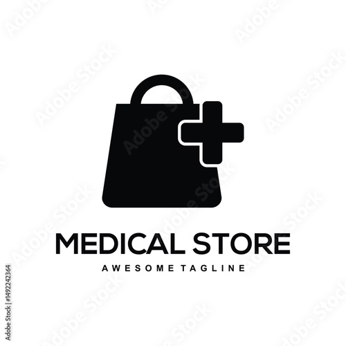 Medical Store Silhouette logo
