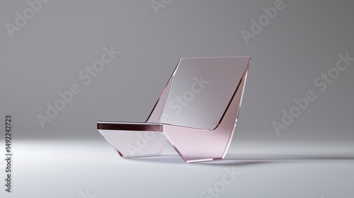 Minimalist pink chair design with sleek lines and modern aesthetics for contemporary interiors.